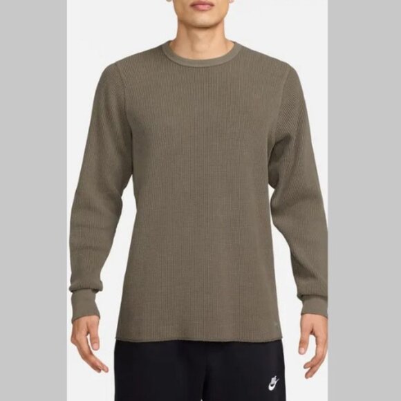 Nike Life Heavyweight Waffle Long Sleeve Top L - Picture 1 of 14